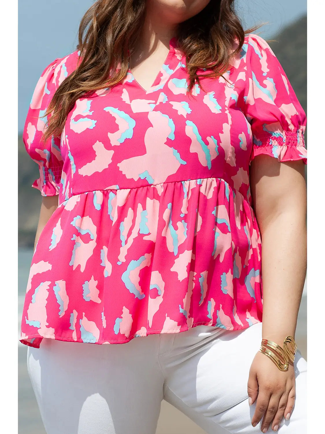 PINK ABSTRACT TOP