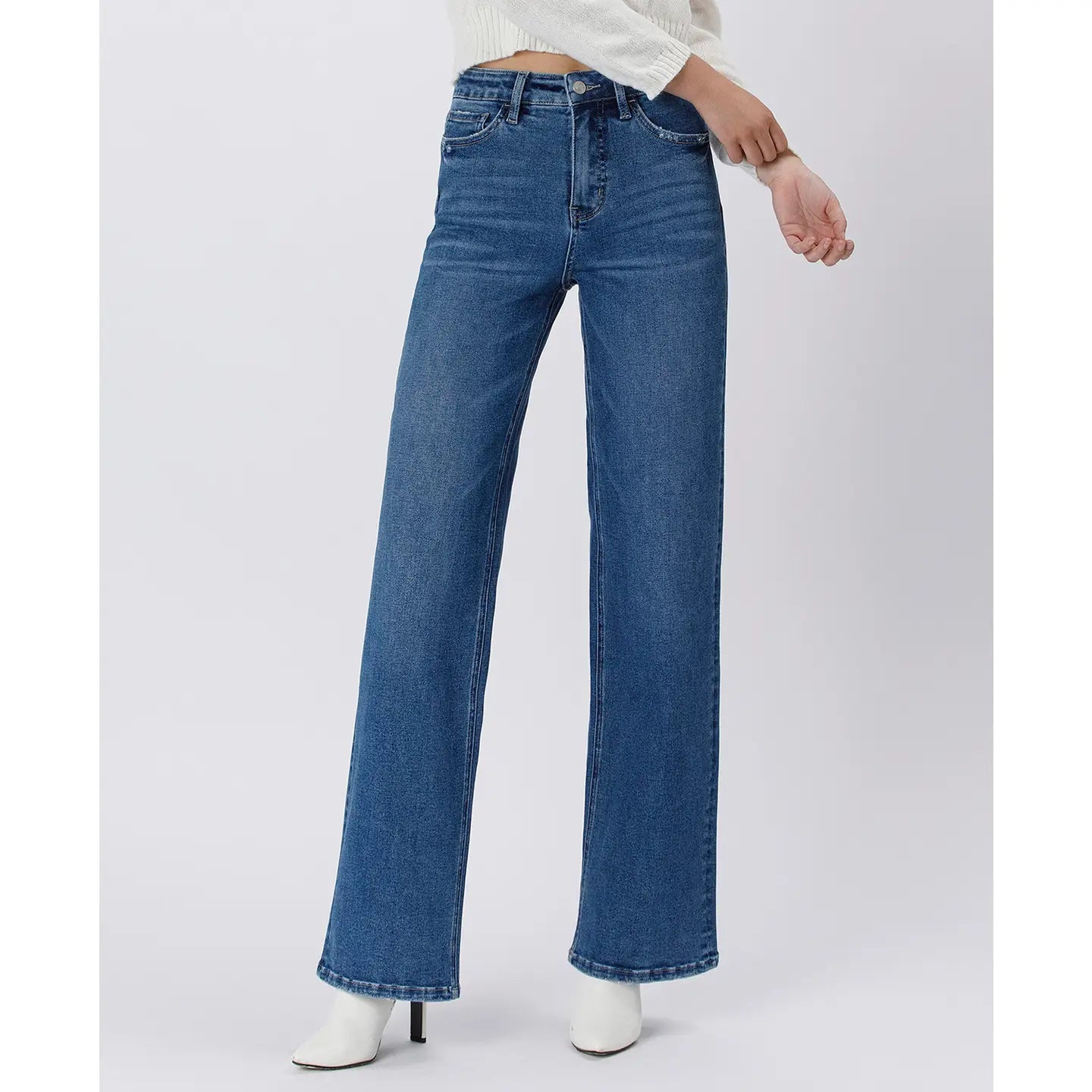 Tummy Control 90's Super High Rise Wide Leg Jeans