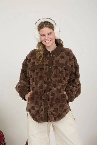 THE WARM IT UP JACKET BROWN