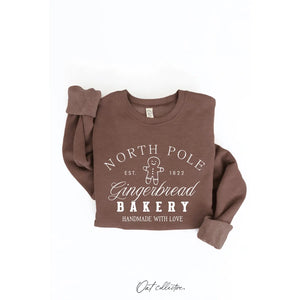 North Pole Gingerbread Bakery Graphic Sweatshirt