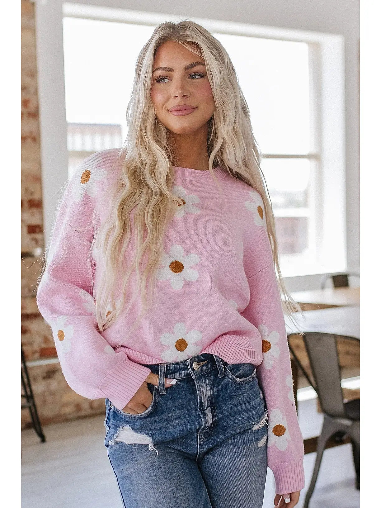 Khalani Flower Knit Sweater