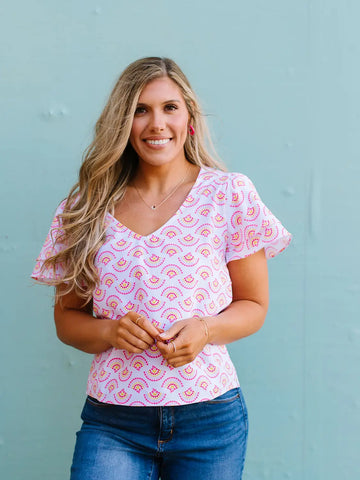 Grayson Breezy Afternoon Pink TOP