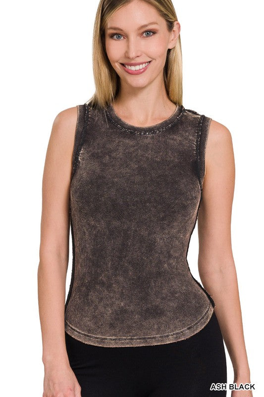 THE KATIE TANK- CHARCOAL