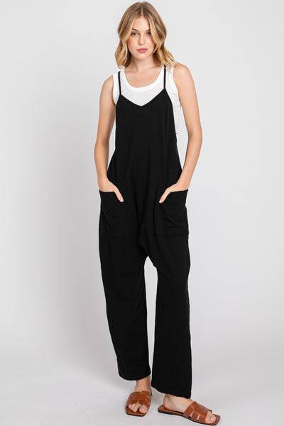 Pre-Washed Cotton Terry Jumpsuit