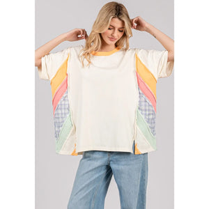 Sunset Colorblock Oversized Tee
