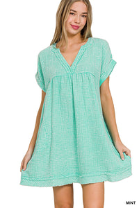 THE GAUZY DRESS-TEAL