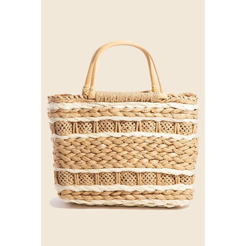 Intricate Basket Weave Square Hand Bag