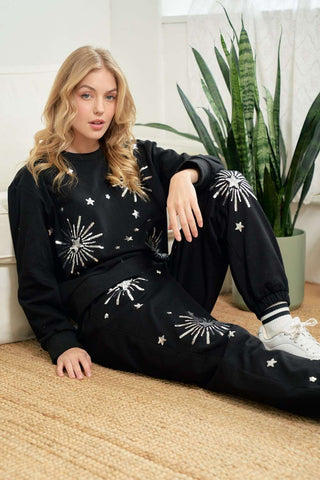 THE GLITTER FIRE WORKS SWEATSHIRT