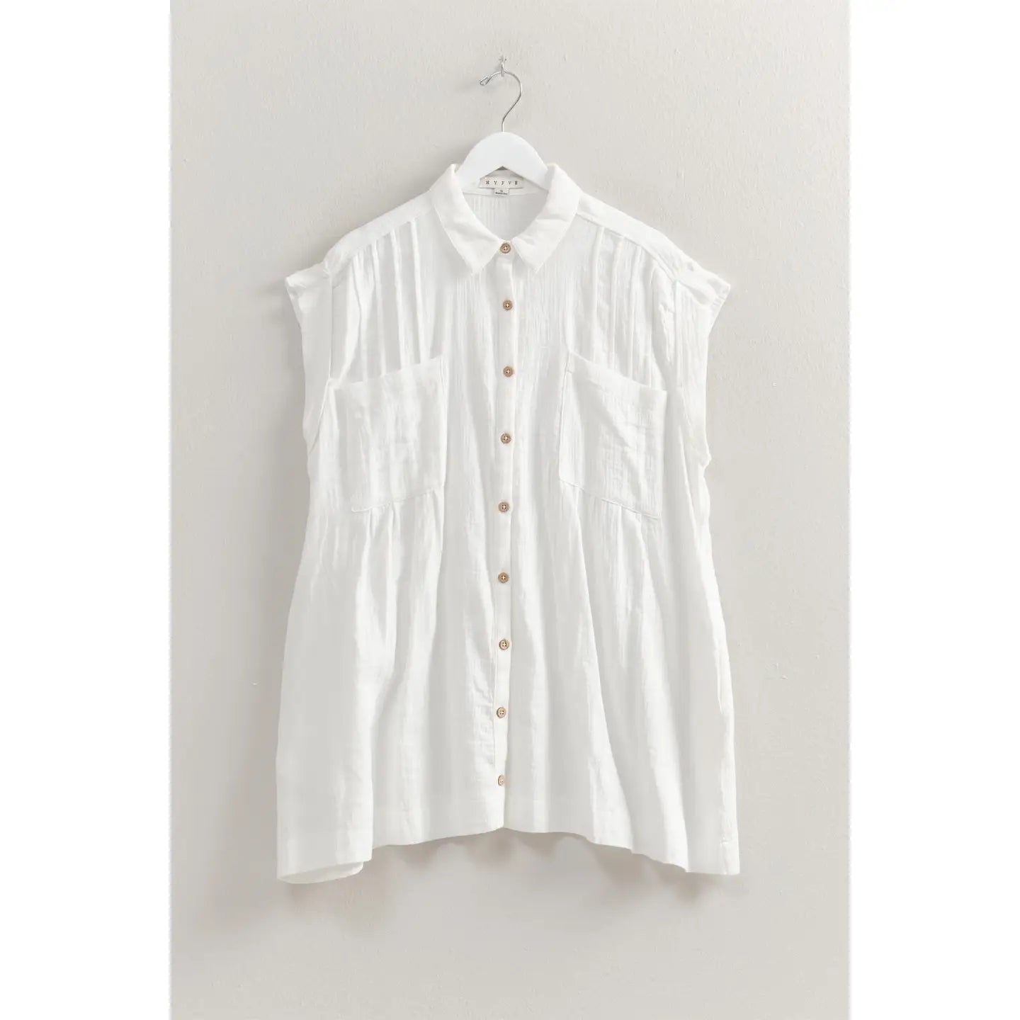 Double Gauze Button Front Tunic