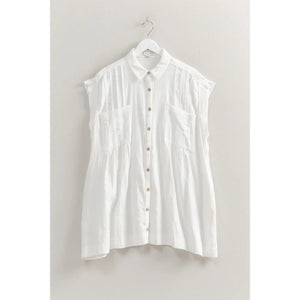 Double Gauze Button Front Tunic