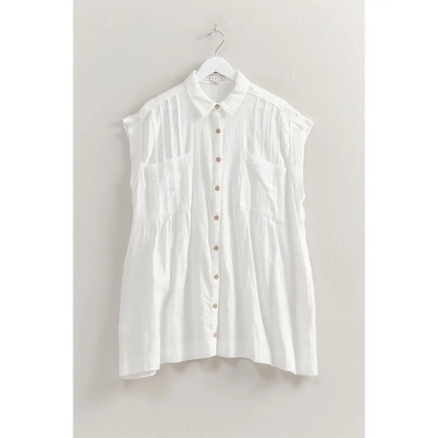 Double Gauze Button Front Tunic