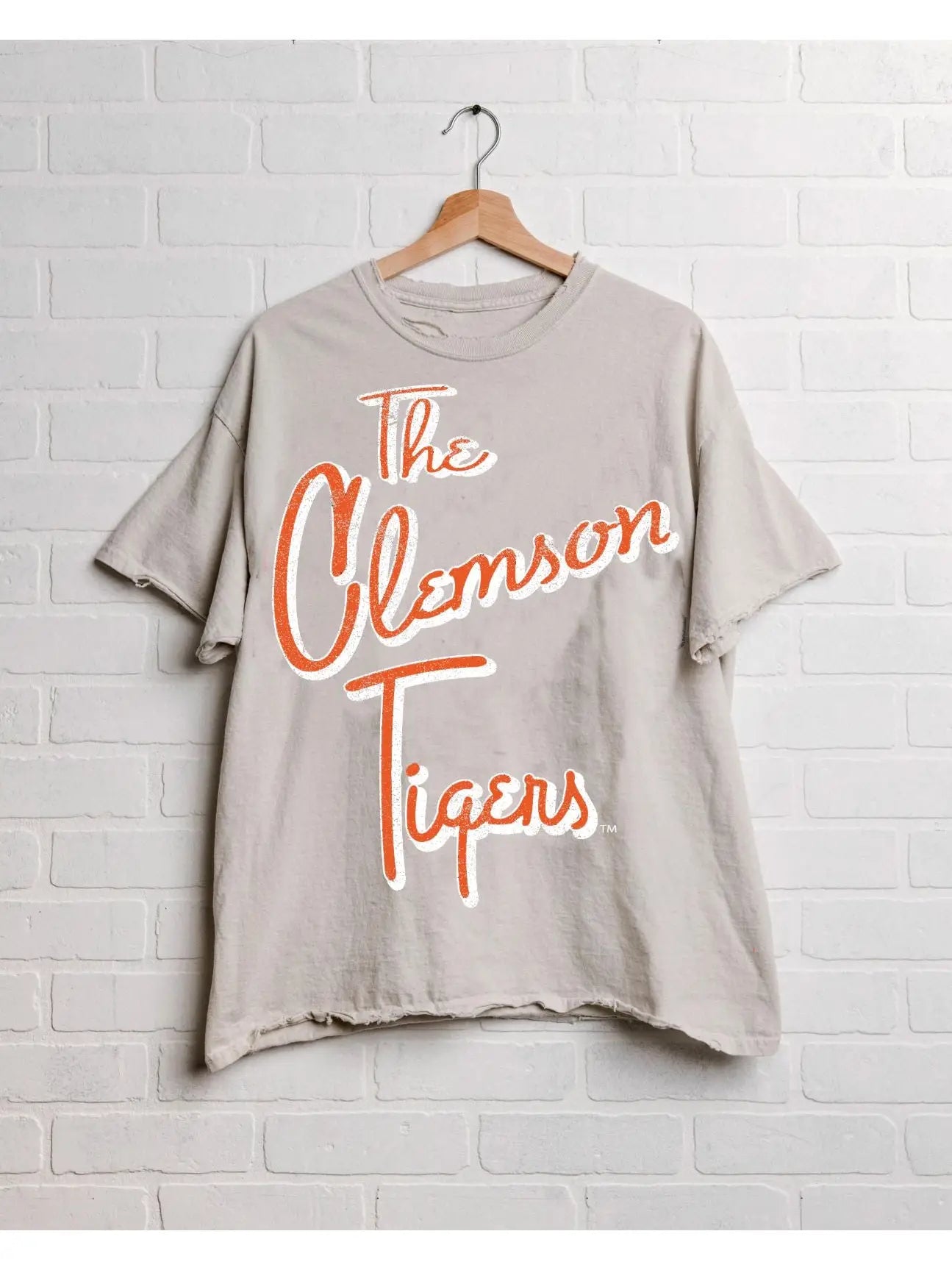 Clemson Tigers Beverly Gray Thrifted Tee