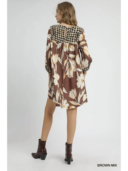 Floral High-Low Babydoll Dress