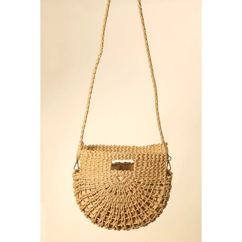 Braided Semi Circle Tote Bag
