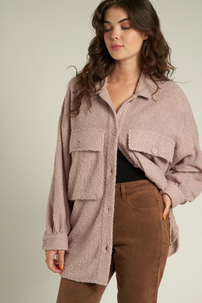 OVERSIZED SHACKET-DUSTY PINK