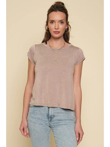 Washed Crew Neck Tee
