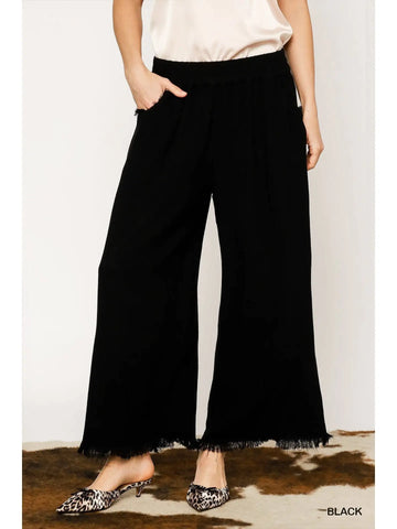 THE CANDY LINEN PANTS- BLACK