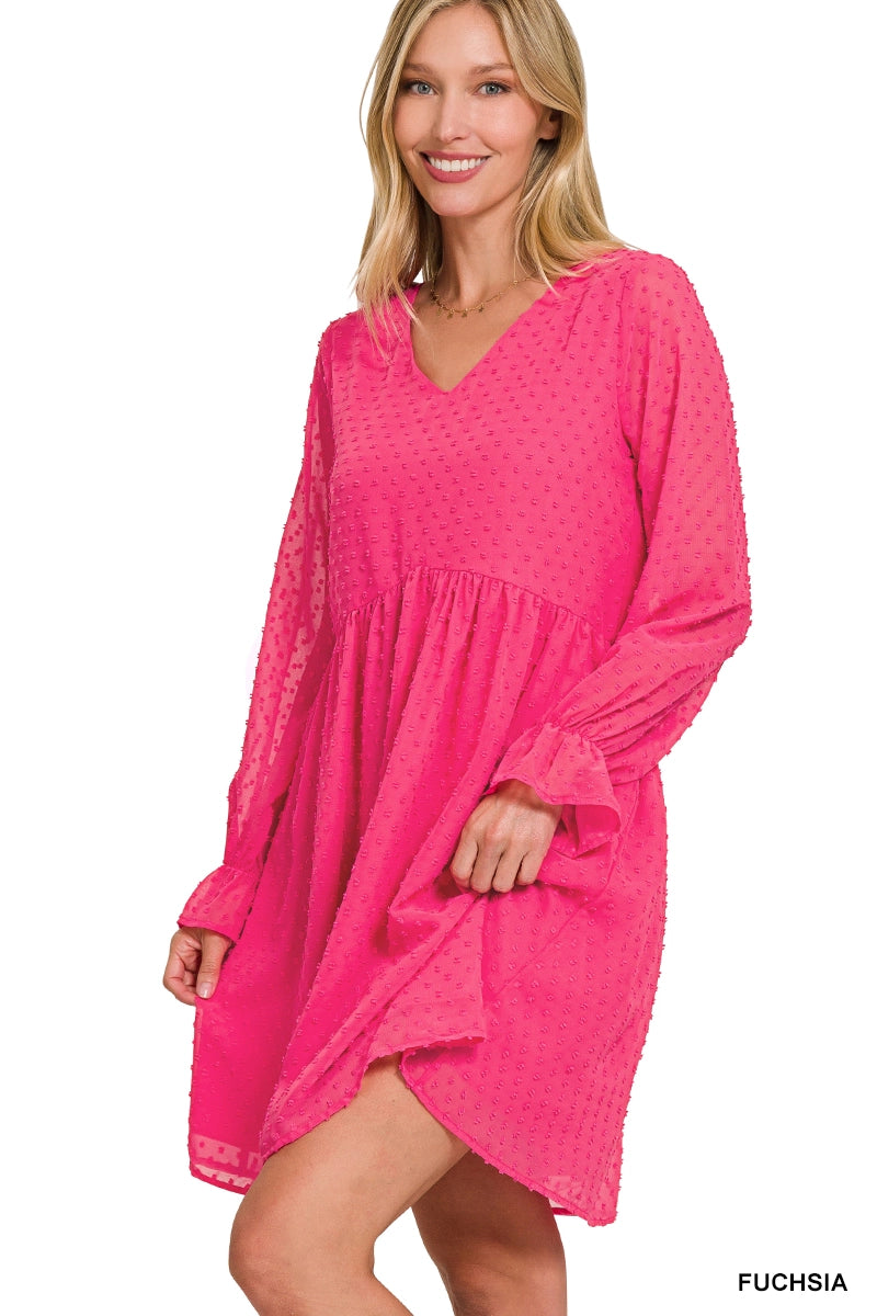 THE SWISS DOT DRESS-PINK