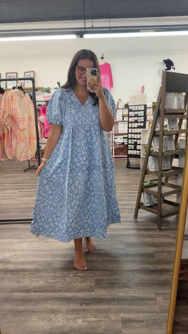Textured Midi Dress (S-3X)