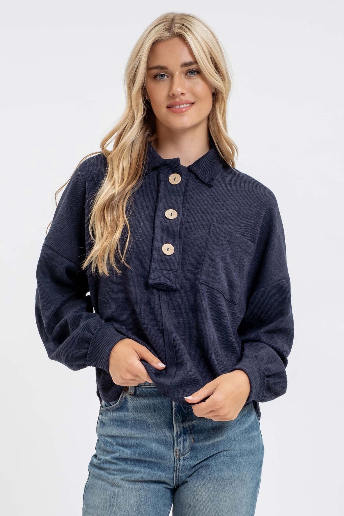 THE  HEATHER PULL OVER-NAVY