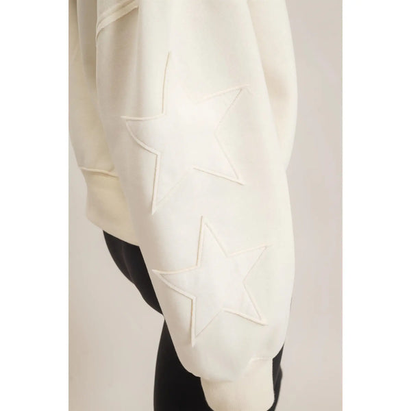 Star Patch Sleeve Sweatshirt