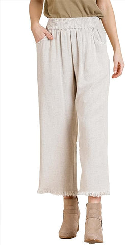 THE CANDY LINEN PANTS-OATMEAL