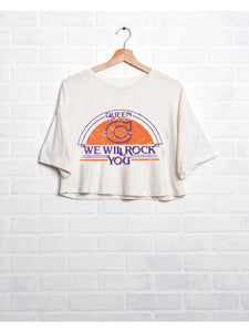 Queen Clemson Tigers Will Rock You Off White Cropped Tee