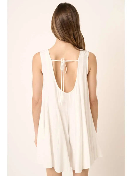 White Wide Leg Romper
