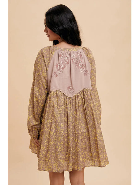 Cotton Embroidered Babydoll Dress