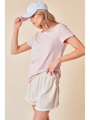 PALE PINK POCKET T