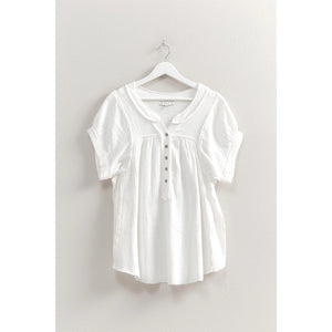 Double Gauze Top- white