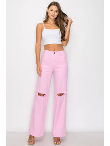 THE PINK WIDE LEG JEANS