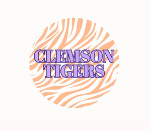 CLEMSON - CLEMSON TIGERS w/ tiger print