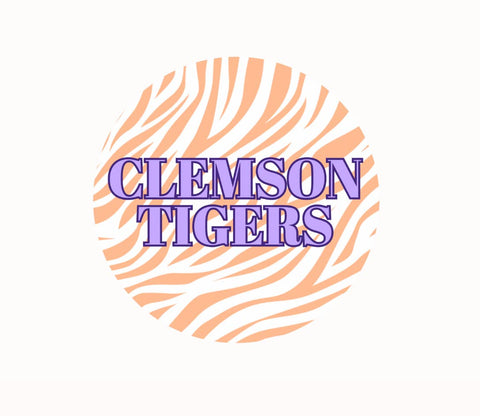 CLEMSON - CLEMSON TIGERS w/ tiger print