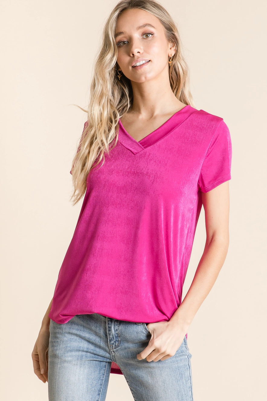 Slinky Knit Top- PINK