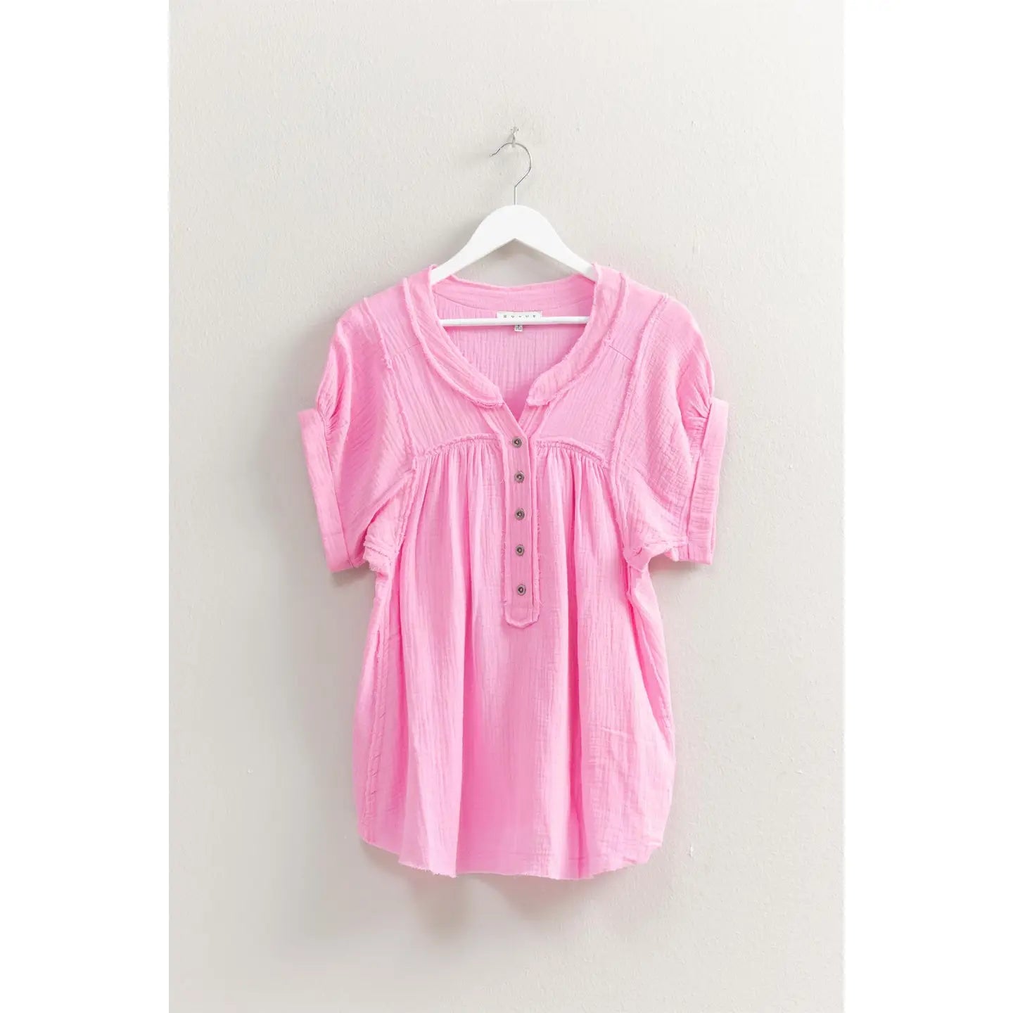 Double Gauze Top- pink