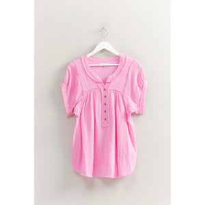 Double Gauze Top- pink