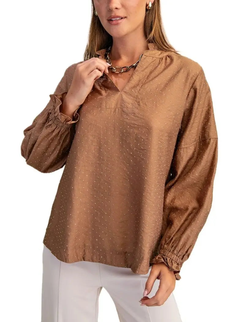 MOCHA DELIGHT BLOUSE