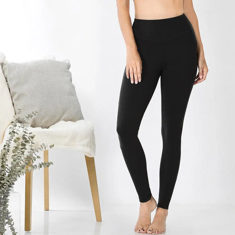 Microfiber Wide Waistband Leggings