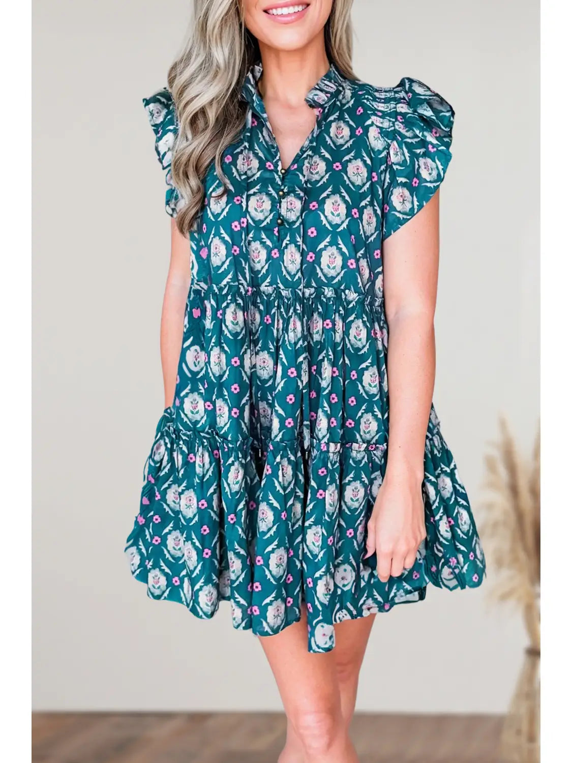 RETRO FLORAL PRINT DRESS