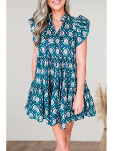 RETRO FLORAL PRINT DRESS