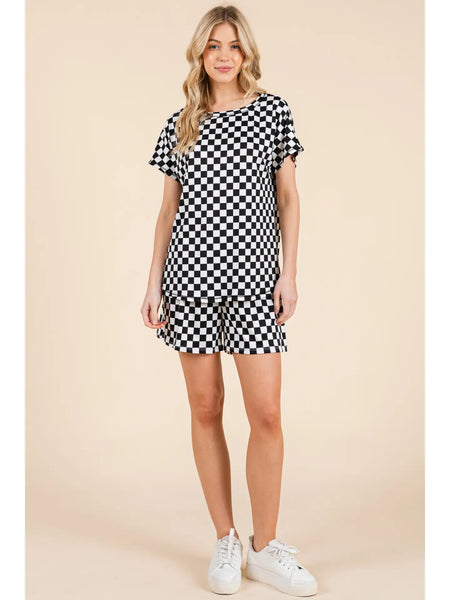 THE CHECK ME OUT SET-BLACK(S-XL)