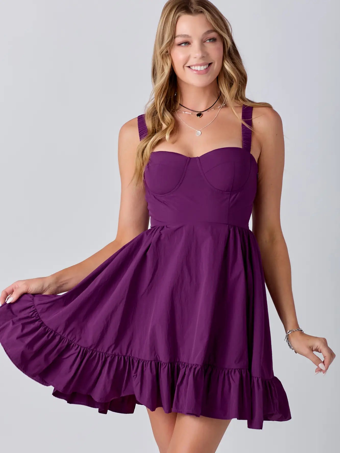 THE TOUCH DOWN DRESS- PURPLE