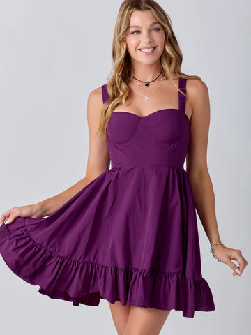 THE TOUCH DOWN DRESS- PURPLE