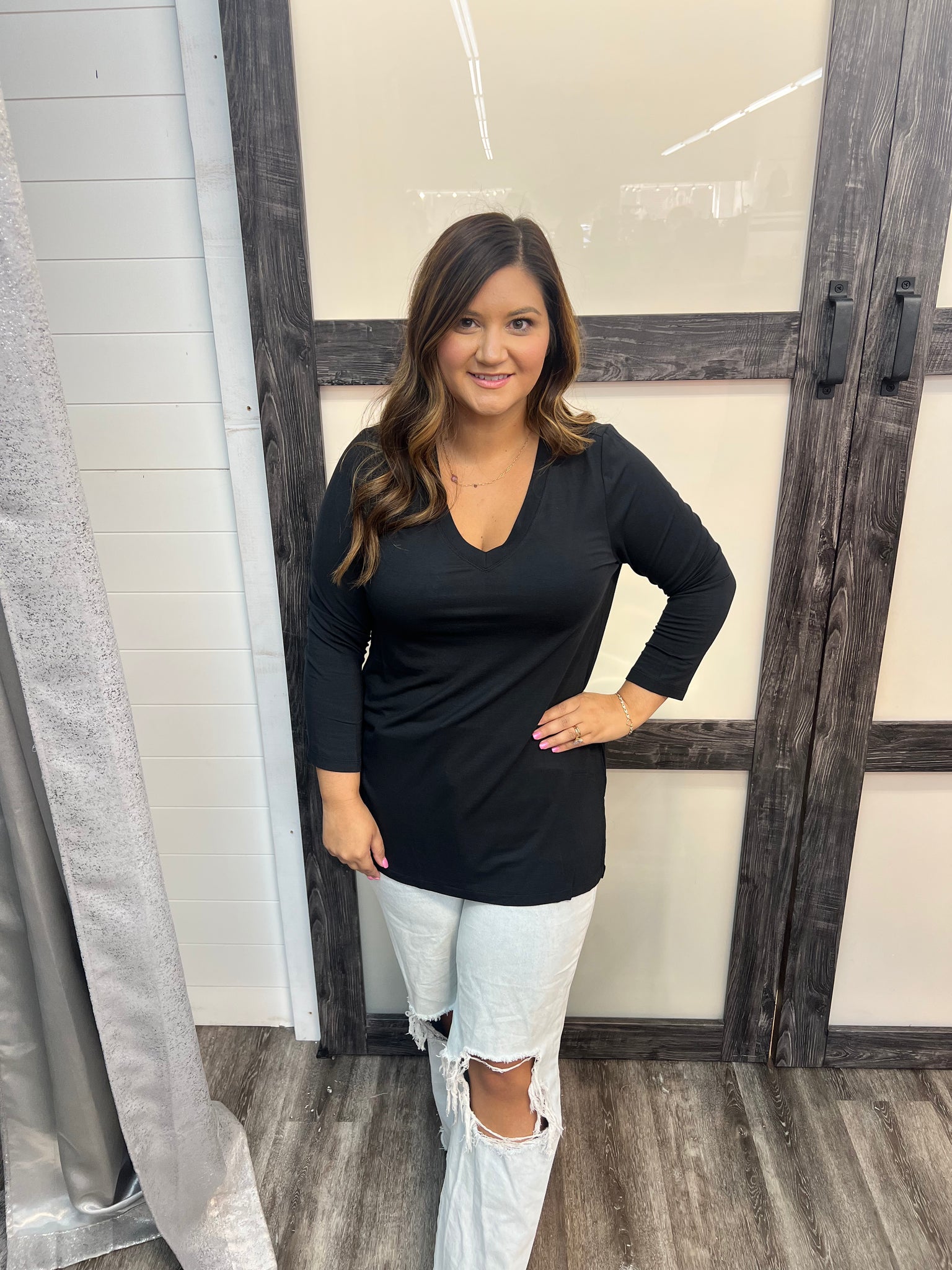 BLACK TUNIC TOP