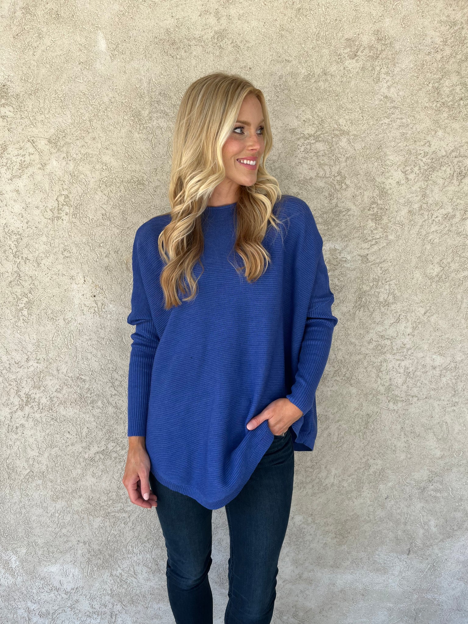 THE KATIE SWEATER-BLUE