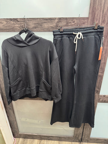 LUX HOODIE SET- BLACK