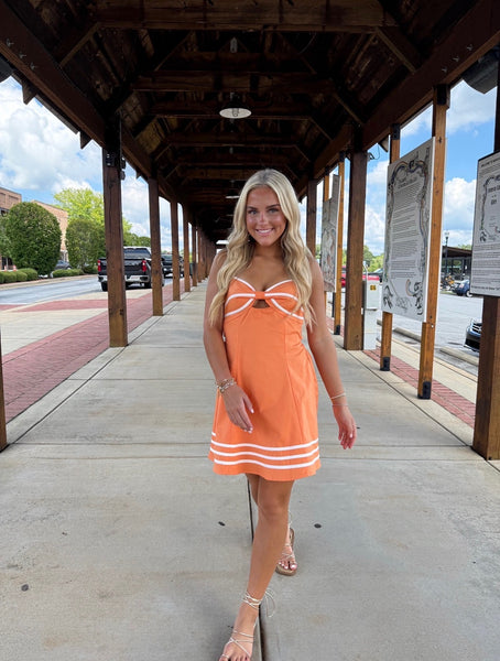 Cut-Out Bow Back Mini Dress