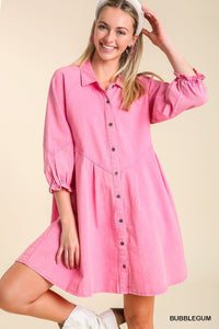 THE BABY PINK BLUE JEAN DRESS