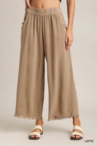 THE CANDY LINEN PANTS-LATTE